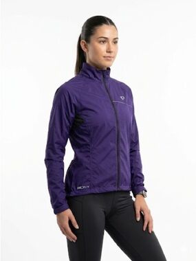 Pearl Izumi Elite Barrier Cycling Jacket Reflective Full Zip Solid Purple S